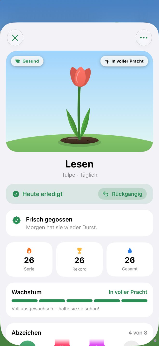 Bildschirmfoto der App Knubbi
