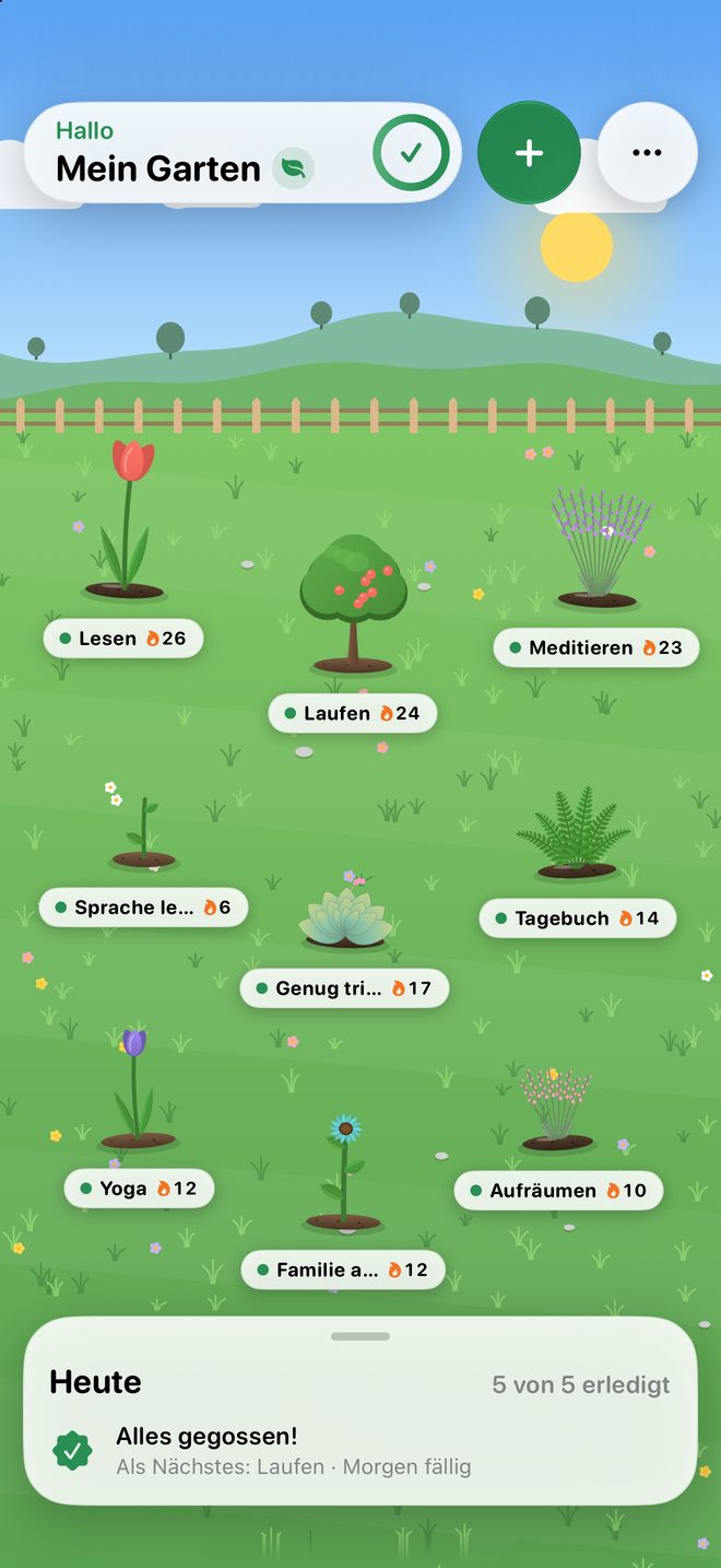Bildschirmfoto der App Knubbi