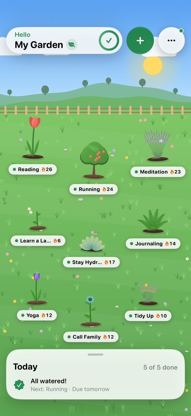 Screenshot of the Knubbi app
